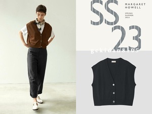 MARGARET HOWELL マーガレットハウエル 2023 新作 ヨーロッパリネン混 ニットベスト 即完売 34,100円 未使用