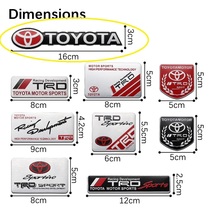 【送料込】TOYOTA エンブレムプレート 縦3cm×横16cm アルミ製 トヨタ TRD 7 _画像2