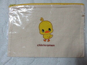 チキンラーメン ひよこちゃん ミニポーチ ポーチ サイズ245-175㎜ 布製 未開封 未使用