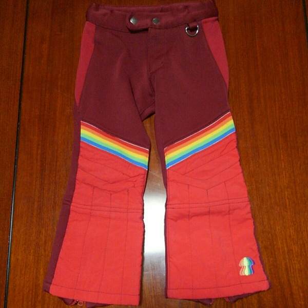 ブーフーウー バックアレイ BACK ALLEY パンツ ズボン ジャージ 100㎝ 中古 赤