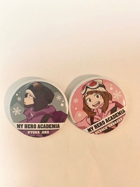 僕のヒーローアカデミア 缶バッジ 冬 麗日お茶子&耳郎響香
