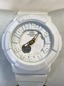 Ｂ272　稀少　腕時計　CASIO/カシオ　Baby-G ベイビーG BGA-132LA ラバーコレクション2011　ホワイト　稼働