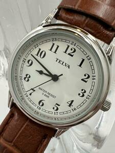 【ブランドメーカー】TELVA 腕時計 クォーツ 未使用　在庫品　ブラウン