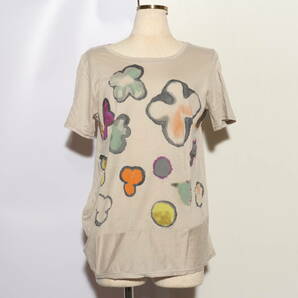 ☆sensounico センソユニコ io comme io イオコムイオ Tシャツ 半袖 カットソー 花柄 38サイズ トップス io-5-473の画像1