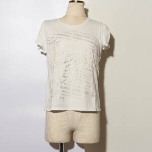 ☆sensounico センソユニコ 半袖 カットソー 38サイズ 綿100％ Tシャツ 白 SE-6-427