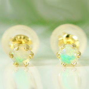  earrings 18 gold men's opal k18 stud yellow gold k18 18k 10 month. birthstone opal for man gem free shipping popular sale SALE