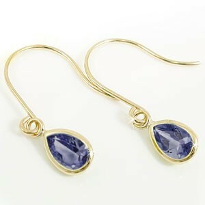  earrings 18 gold swaying I o light yellow gold k18 18k hook lady's natural stone gem swaying free shipping sale SALE