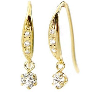  серьги 18 золотой женский 40 плата 30 плата Cubic Zirconia Gold желтое золото k18 18k крюк простой 