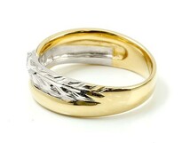 結婚指輪 ペアリング ペア プラチナ マリッジリング ハワイアン イエローゴールドk18 ダイヤモンド 一粒 18金 結婚式_画像2