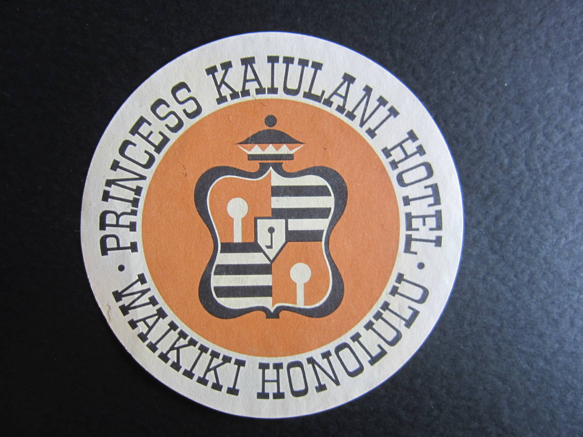  отель этикетка # Princess * kai ulani# Вайкики # Гаваи 