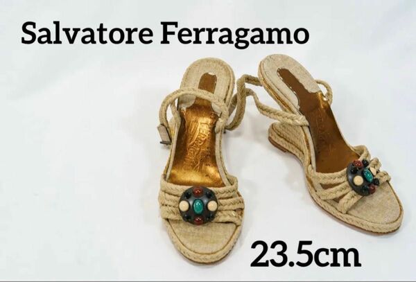 Salvatore Ferragamo サンダル　ウェッジソール　23.5cm