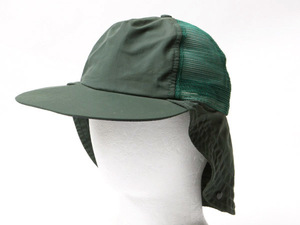 デッドストック 90s USA製 ■ コロンビア ロングビル メッシュ キャップ メンズ レディース M 未使用 Columbia 90年代 帽子 アウトドア 緑