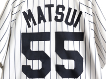 松井秀喜 ■ MLB オフィシャル Majestic ヤンキース ベースボール シャツ ( メンズ M 程) ユニフォーム ゲームシャツ メジャーリーグ 野球_画像6