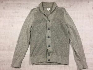 ギャップ GAP アメカジ トラッド ショールカラー 畔編み コットンニット カーディガン メンズ 綿100% S グレー