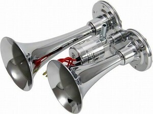 トラック 用品 パーツ│トラックパーツ ヤンキーホーン２００mm 低電流タイプ クローム ２４ｖ No.505561