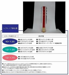 シフトノブ スターダスト レッド （赤） TKノブ 長さ200mm 10×1.25 トラック