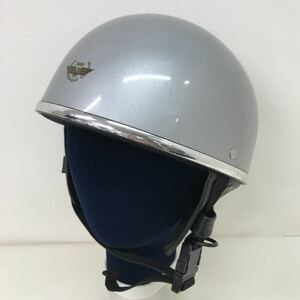 556　中古　ハーフヘルメット　カラーシルバー　フリーサイズ　25×22ｃｍ　高さ16ｃｍ　PSCマーク　Vintagシール　ユニセックス