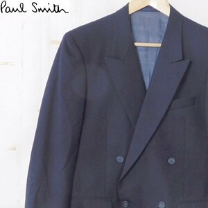 ポールスミスPaul Smith■ウール テーラードジャケット ダブル 無地■87-73-165■ネイビー ※NK3523103