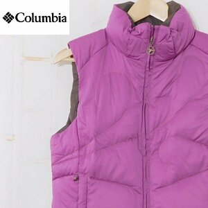 コロンビア Columbia■ダウンベスト■S■パープル アウトドア　キャンプ ※NK3523405