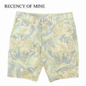 RECENCY OF MINE アバハウス 春夏 【ボタニカル 総柄】 イタリア生地★ ストレッチ ハーフ ショート パンツ Sz.48　メンズ　C3B02135_5#P