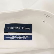 【新品 未使用】 CHRISTIAN ORANI クリスチャンオラーニ 半袖 イージーアイロン Yシャツ Sz.LL　メンズ 白 大きいサイズ　C3T05473_6#A_画像5
