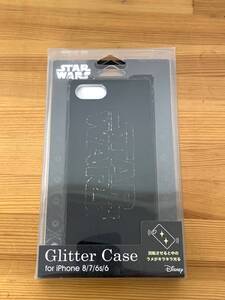 PGA ピージーエー PG-DLQ17M05SW iPhone 8 iPhone7 iPhone6s iPhone6用 グリッターケース STAR WARS ロゴ ブラック