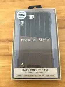 PGA ピージーエー PG-16LCA02NV iPhone 2016年 5.5インチ用 ハードケース カードポケット付き ネイビー