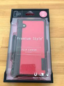 PGA ピージーエー PG-17XFP24PK iPhone X用 手帳型ケース フリップカバー ナイロン生地 ピンク