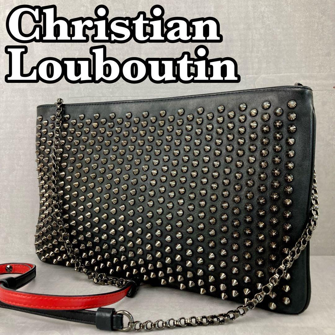 未使用 Christian Louboutin クリスチャン ルブタン LOUBI CLUTCH