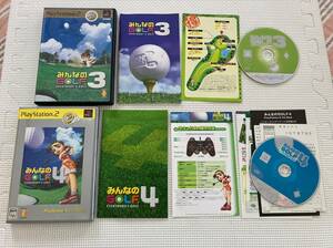 23-PS2-834　プレイステーション2　みんなのGOLF3, 4 the Best版　動作品　PS2　プレステ2