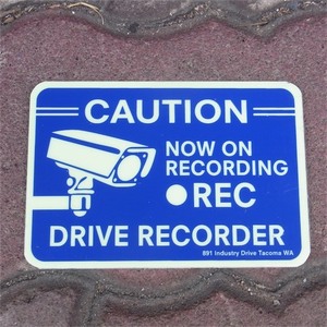 US SECURITY SIGN STICKER DRIVE RECORDER　セキュリティー　ステッカー