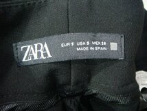 MB/E11T-DA1 ZARA レディース パンツ USA:Sサイズ ブラック ベルト付き ボトムス_画像5