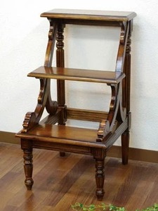  explanatory note careful reading ask special price! antique style Brown wood step pcs blau. wood step‐ladder Brown wood stand for flower vase 