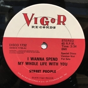 【新宿ALTA】STREET PEOPLE/I WANNA SPEND MY WHOLE LIFE WITH YOU(DISCO1732)