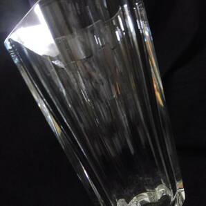 バカラ Baccarat フラワーベース クリスタル 花瓶 大型商品 重量あり w1の画像3