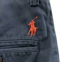 ☆Polo by Ralph Lauren ポロラルフローレン コットンチノショートパンツ ハーフパンツ ネイビー サイズ28【レターパックプラス郵送可】_画像7