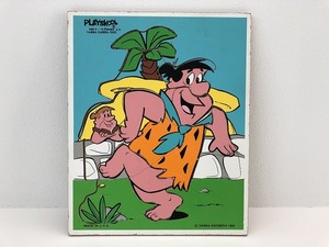 1980's PLAYSKOOL 木製 パズル ビンテージ フリントストーン ハンナバーベラ vintage USA [vz-359]