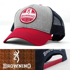 メッシュキャップ 帽子 メンズ ブローニング Browning RWB Baseball Cap レッド/ブルー 1YKCK-01 USA ブランド アウトドア