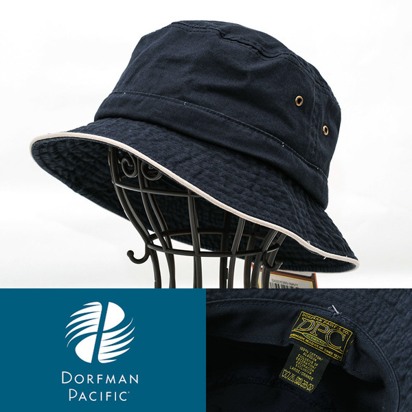 バケットハット 帽子 ドーフマンパシフィック Dorfman Pacific Outdoors Sandwich Bucket Hat ネイビー L 76XWN-01 USA ブランド
