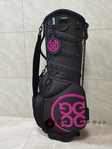 【管理番号LA-30】G/4 G/FORE キャディバッグ 9インチ　PUレーザー　4kg　新品未使用品 スタンド型　５分割　ブラック