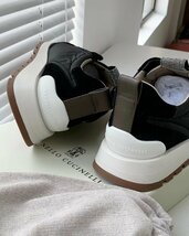 ブルネロクチネリ Brunello Cucinelli　 スニーカー レディースシューズ靴 ファッションカジュアル　size:36-40 サイズ選択可能 ブラック_画像4
