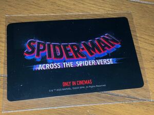 スパイダーマン：アクロス・ザ・スパイダーバース　使用済みムビチケ　前売り券　半券　映画