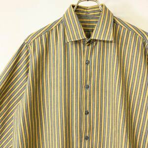  rare { French Vintage }50s 60s dead [ French Vintage stripe gran pa shirt 40 France made ]