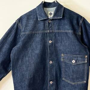  rare { Mint Condition / Old Model }90s finest quality goods [ POST OVERALLS 506 type indigo Denim jacket America made S Vintage ]