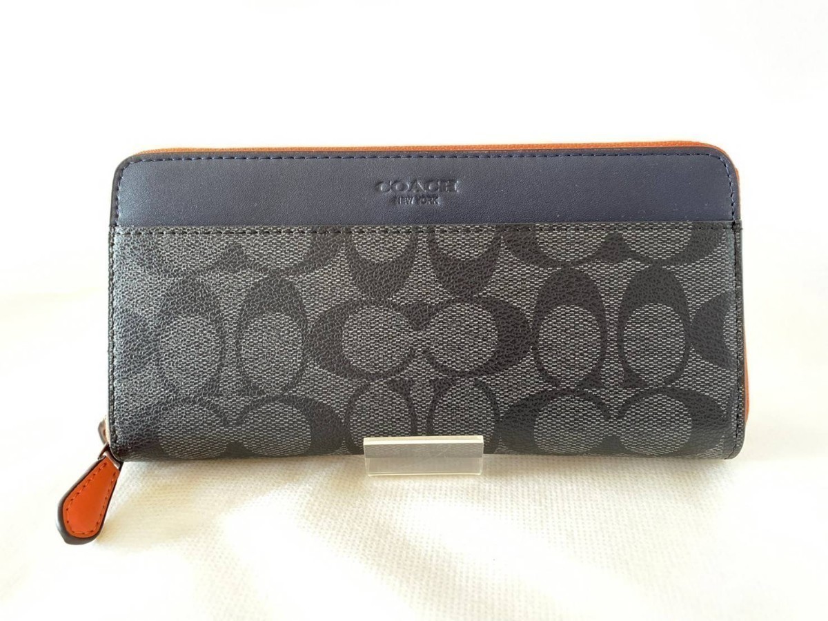 新品未使用】 COACH コーチ長財布 ラウンドファスナー メンズ
