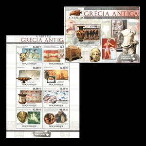 ■モザンビーク切手　2011年　古代ギリシャ文化　シート＋8種シート