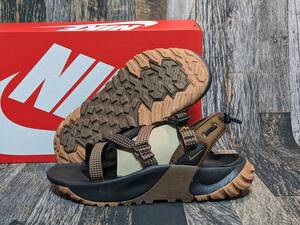  remainder little 25cm box attaching Nike lady's oni on ta sandals inspection sliding camp outdoor ACG black / tea color black / Brown strap 