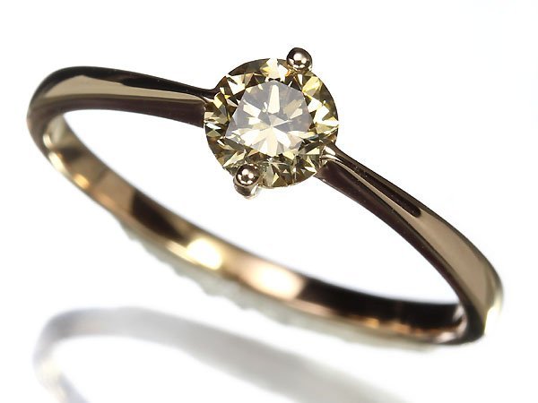 ブラウンダイヤ リング ダイヤモンド 1.003ct 一粒 Pt900 GENJ | www