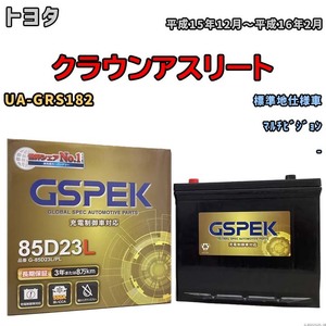 バッテリー デルコア GSPEK トヨタ クラウンアスリート UA-GRS182 マルチビジョン G-85D23L/PL