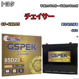 バッテリー デルコア GSPEK トヨタ チェイサー GF-GX105 4WD G-85D23L/PL